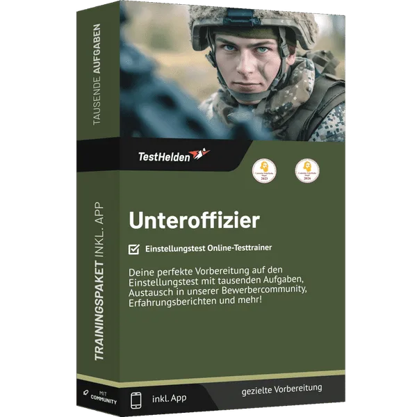 Produktbox: Unteroffizier Einstellungstest Online-Testtrainer