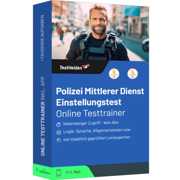 Produktbox: Polizei Mittlerer Dienst Online-Testtrainer