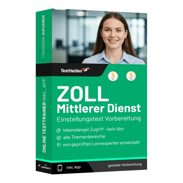 Produktbox: Zoll mittlerer Dienst Online-Testtrainer